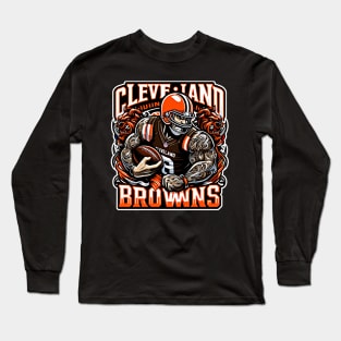 Cleveland Browns Tattoo Long Sleeve T-Shirt